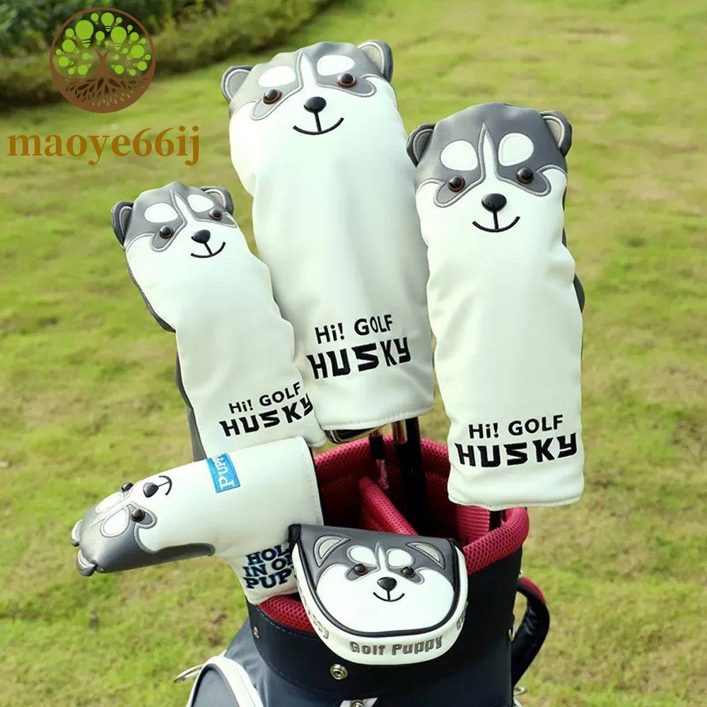 MAOYE66 Golf Club Headcover Clube Cabeça Protetor Número Tag Para Híbrido Golfista Lâmina Putter Husky Design