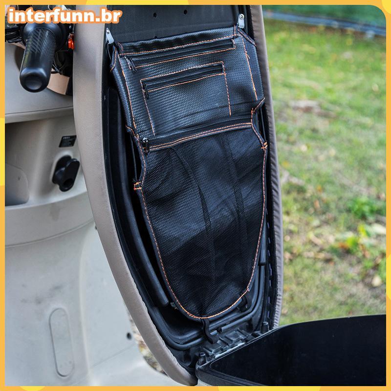 INTER Preto Armazenamento De Assento De Motocicleta Bolsa Resistente A Arranhões Para Bicicleta Scooter Elétrica