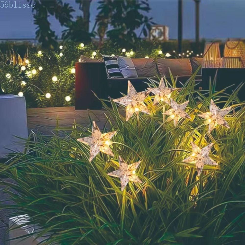 Luzes De Estaca Estrela BLISSC , LED Solares À Prova D'água Movidas A Energia Solar Gramado De Jardim Com Brilho Cintila