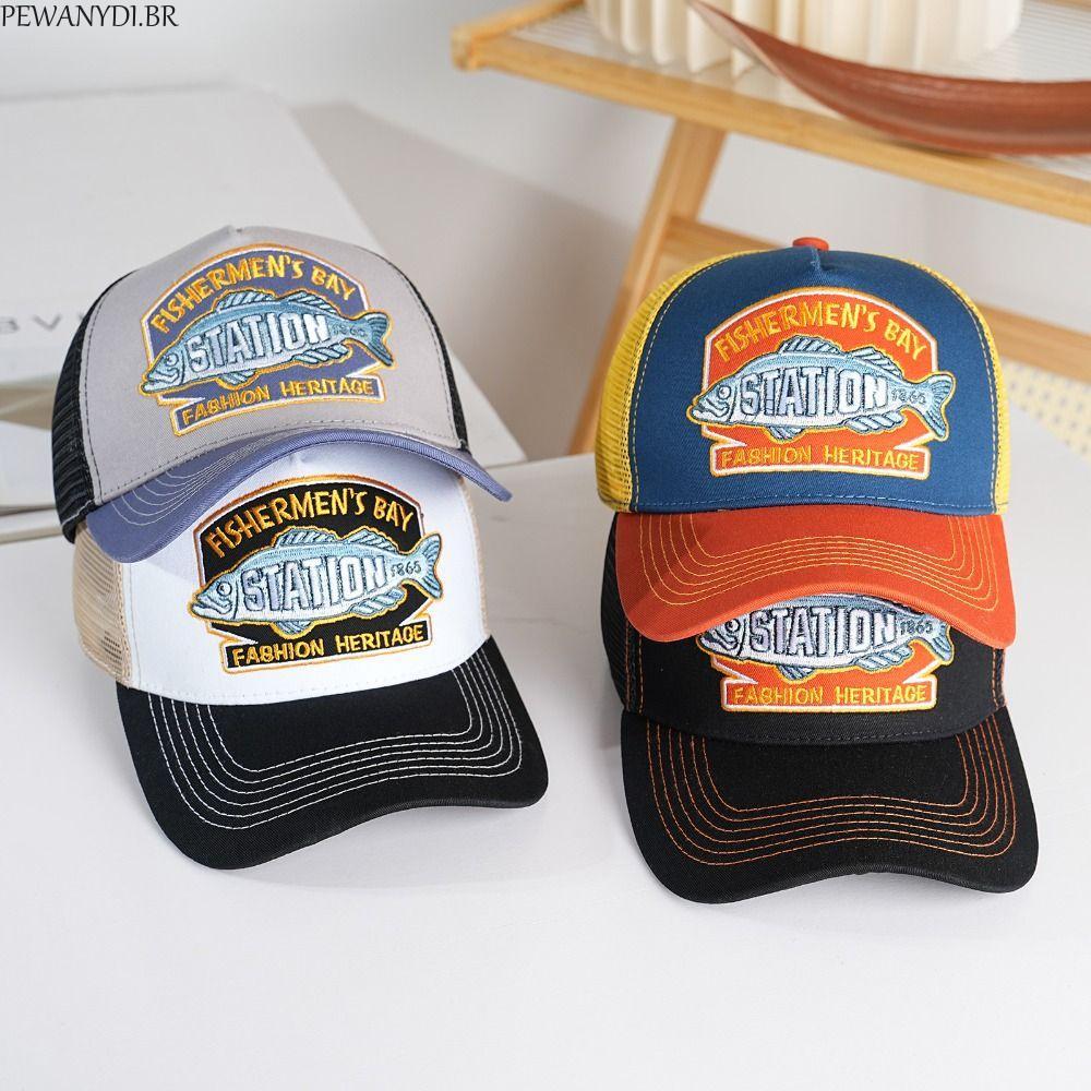 Boné De Pesca PEWANYDI , Chapéu De Guarda-Sol Respirável Caminhoneiro , Beisebol Com Proteção UV Snapback Esportivo
