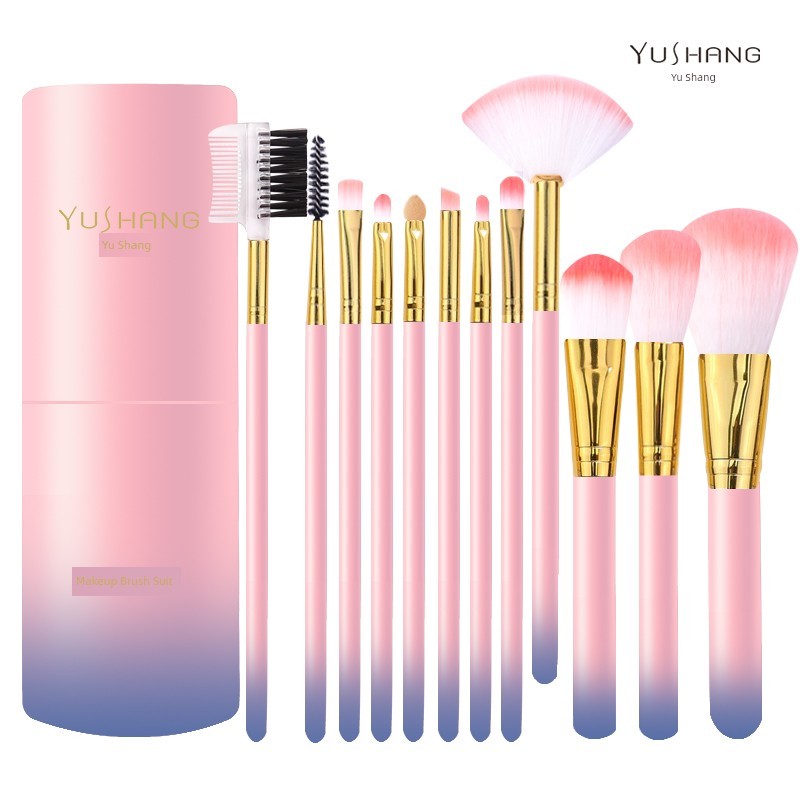 kit pincel maquiagem profissional kit pincel maquiagem Conjunto de pincéis de maquiagem portátil para destaque Yushang T