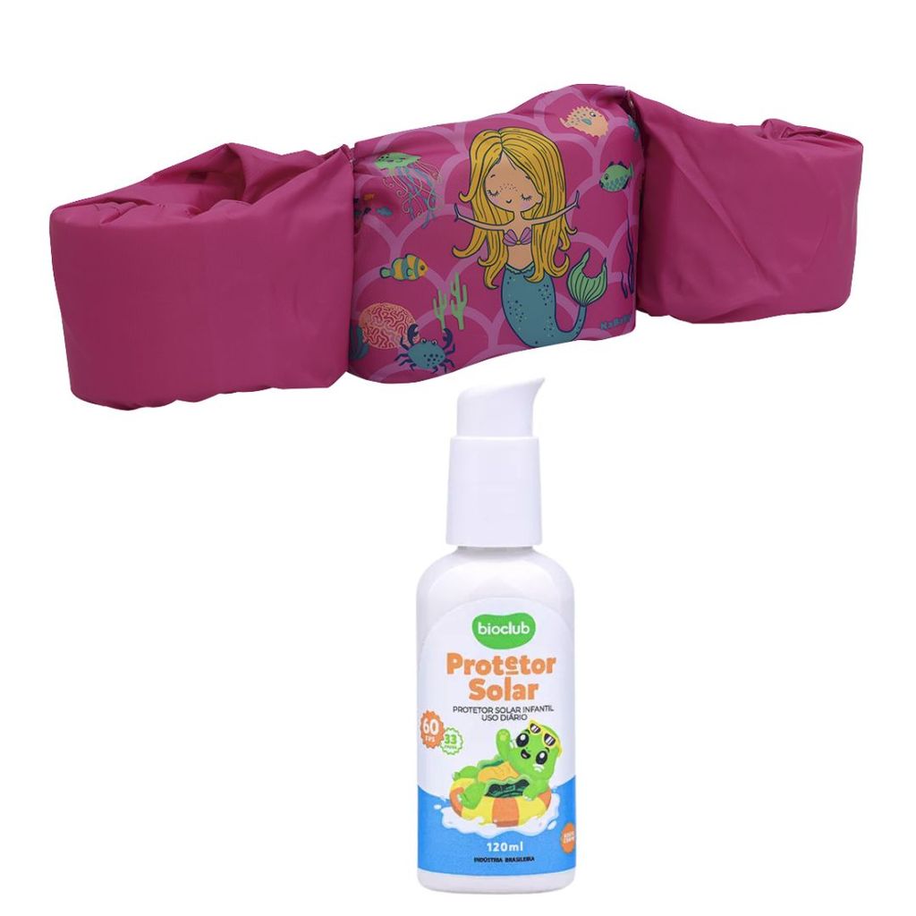 Kit Protetor Solar FPS60 Bioclub + Boia Flutuador Kababy
