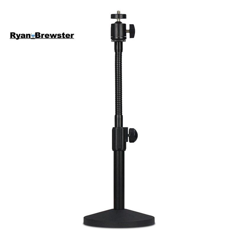 [Preferência R] Mangueira Desktop Webcam Stand Suporte De Metal Ajustável Para Streaming De Tripé Com Base De Montagem R