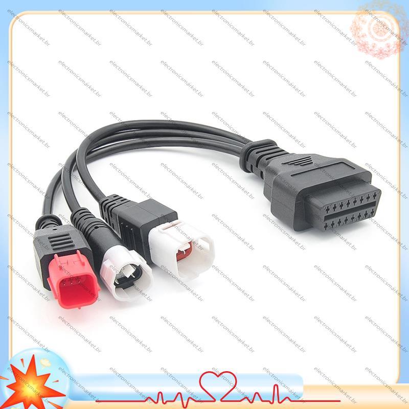 [Em Vendas E] OBD2 Cabo De Diagnóstico Para Motocicleta Kline Euro5 16 Pinos 3 4 6 OBD2 Adaptador Peças Sobressalentes A
