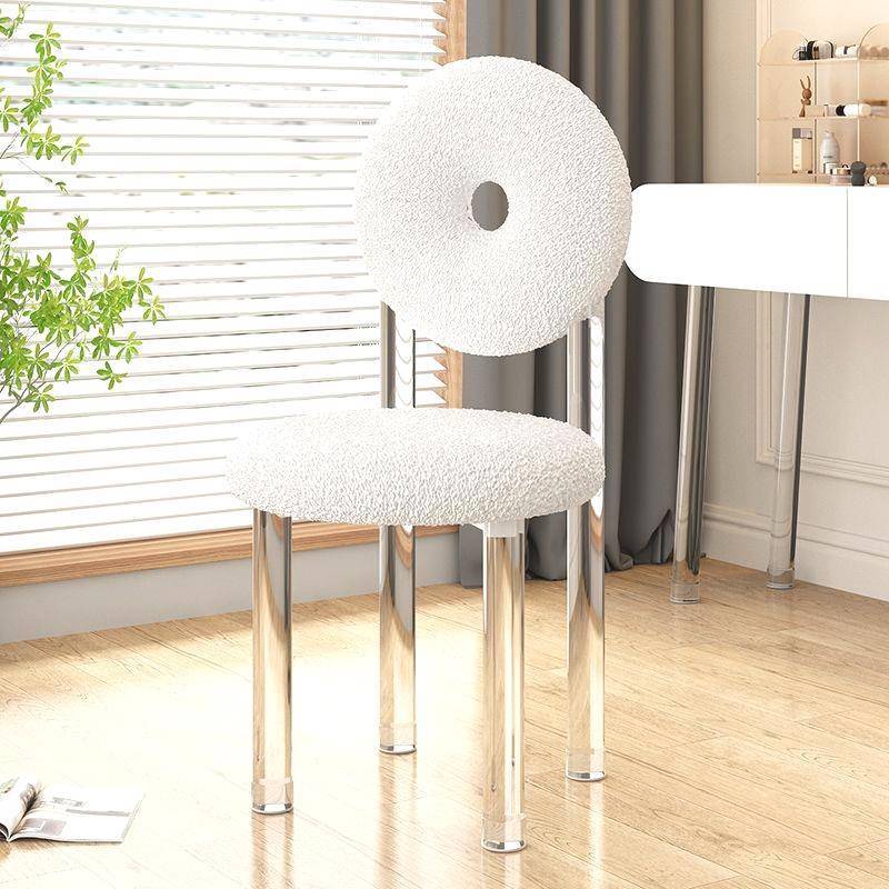 Cadeira acrílica nórdica moderna simples luz luxo cadeira de jantar influenciador maquiagem cadeira lazer transparente p