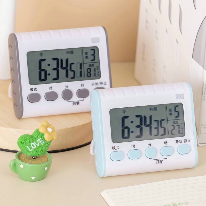 Temporizador recarregável temporizador lembrete silencioso despertador estudante dedicado calendário perpétuo Sensor de 