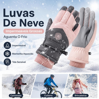 Luvas De Neve Impermeáveis Grossas Aguenta O Frio Novo Pronta Entrega