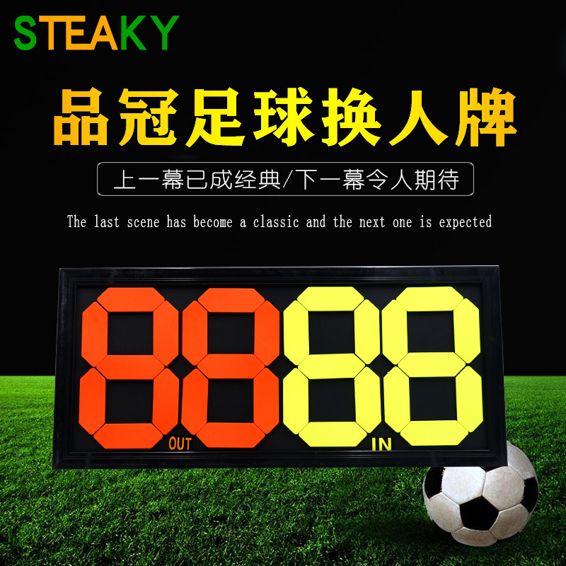 Cartão de mudança de futebol cartão de pontuação de futebol Flip card Display dupla face 4 bits 2 bits cartão de pontuaç