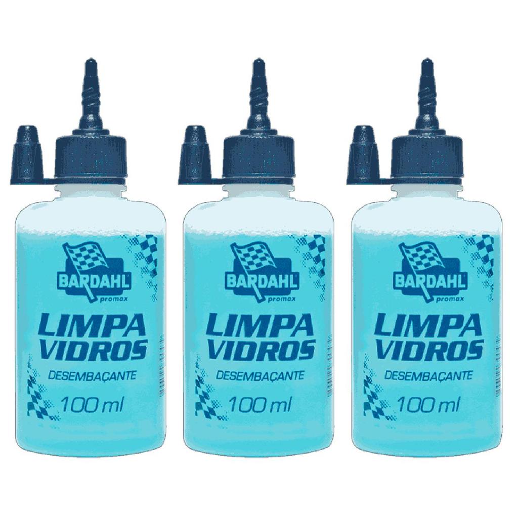Limpa Vidros Antiembaçante 100ml Bardahl Kit 3 Un.