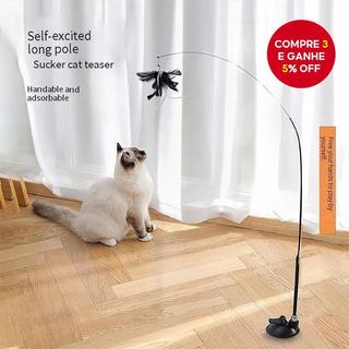 Brinquedo Interativo Para Gatos Meowjoy Com Vara De Pesca Em Aço Inoxidável, Durável E Al…