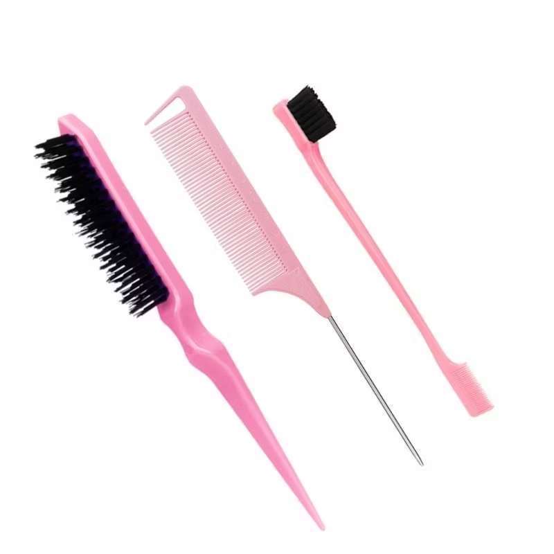 Conjunto De Escova De Cabelo 3 Peças Com Pente De Cauda De Mouse Adição Perfeita À Rotina De Cuidados