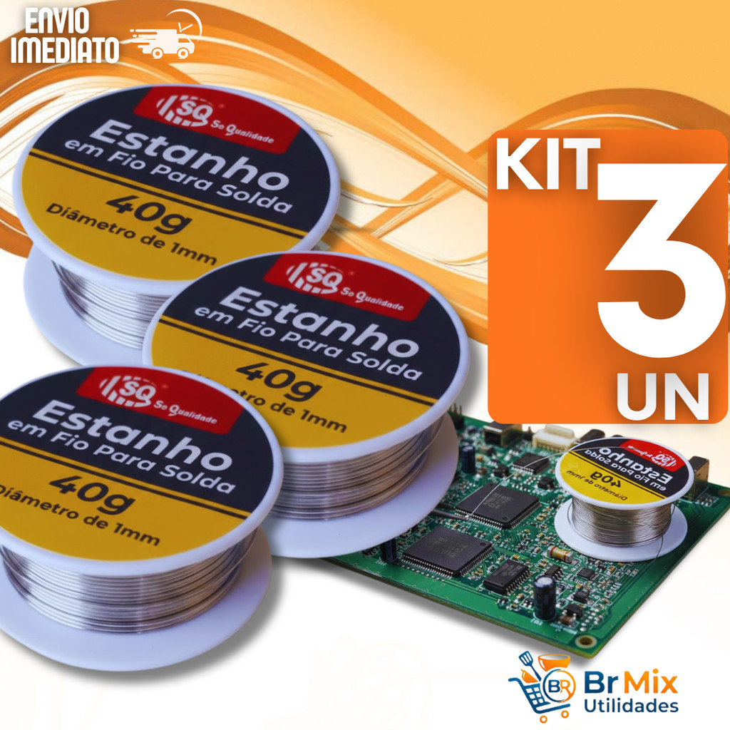 ESTANHO PARA SOLDA EM FIO 40G  UTILIDADES @