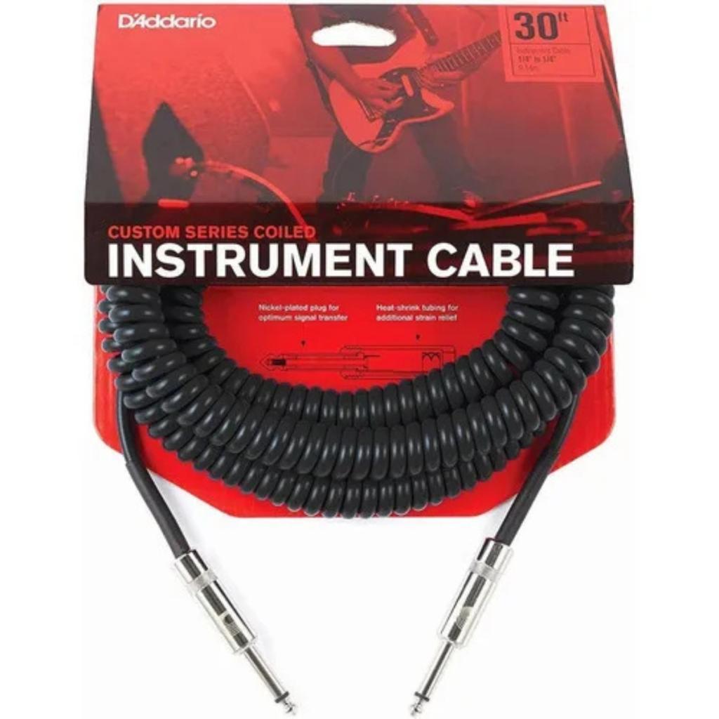 Cabo Instrumentos Em Espiral 9,14m D'Addario - PW-CDG-30BK