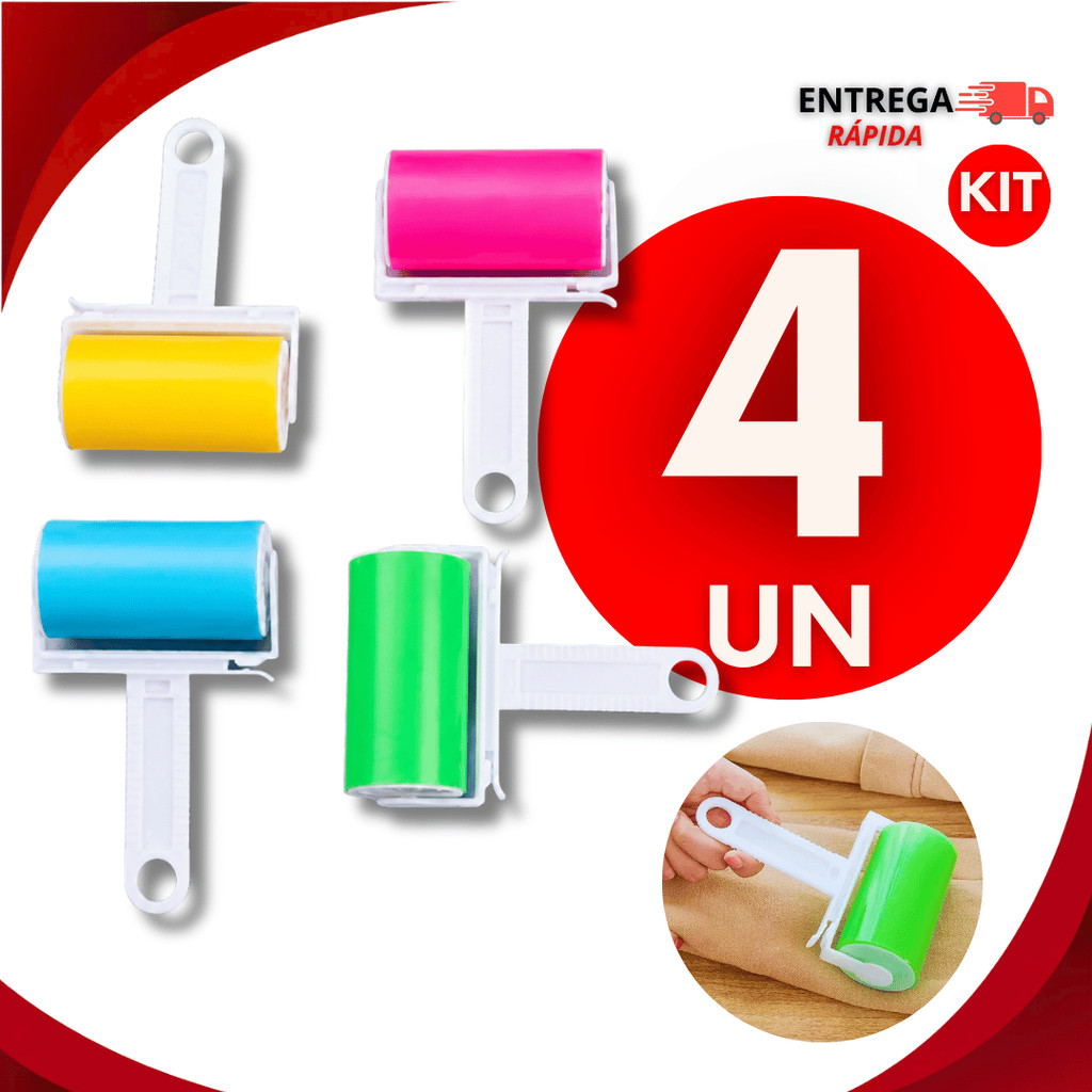 Combo Rolo Tira Pelos Reutilizável Prático Resistente Para Casa Roupas Estofados Utilidades