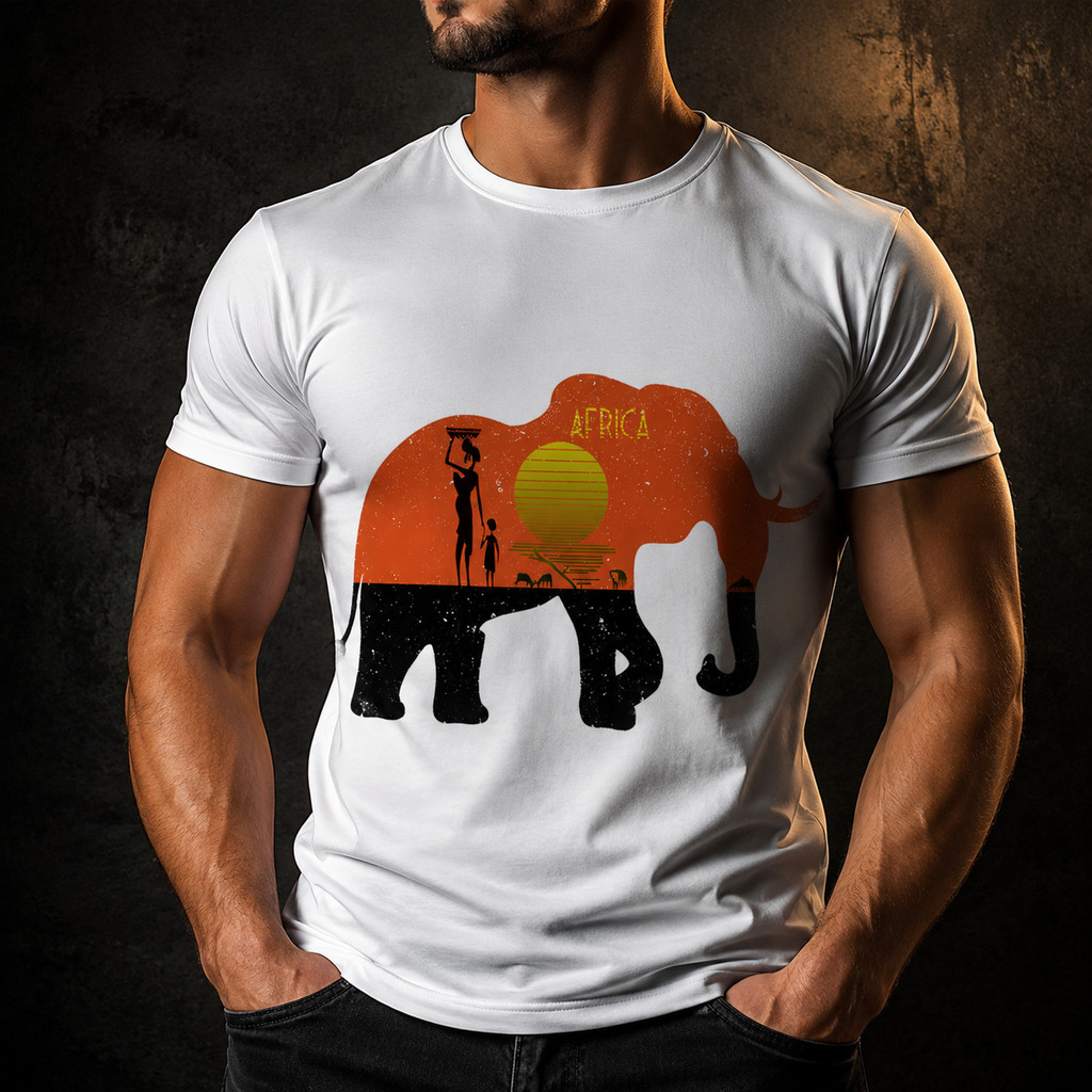 Camisa Camiseta Africana Cultura Elefante 3