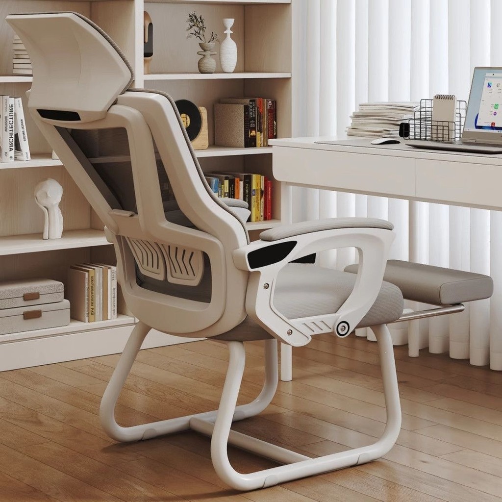 Cadeira de computador arqueada para descanso, cadeira de escritório para conforto em longas sessões de trabalho, cadeira