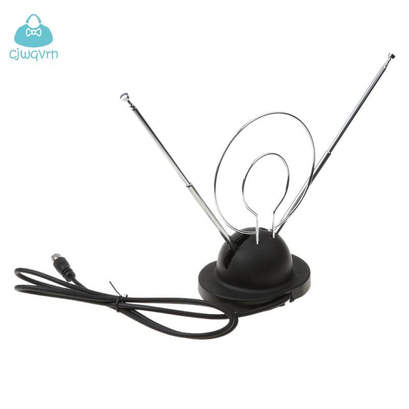 [cjwqvrn] Antena Universal De Plástico Com Orelha De Coelho Interna Para Cabo Color TV VHF HDTV