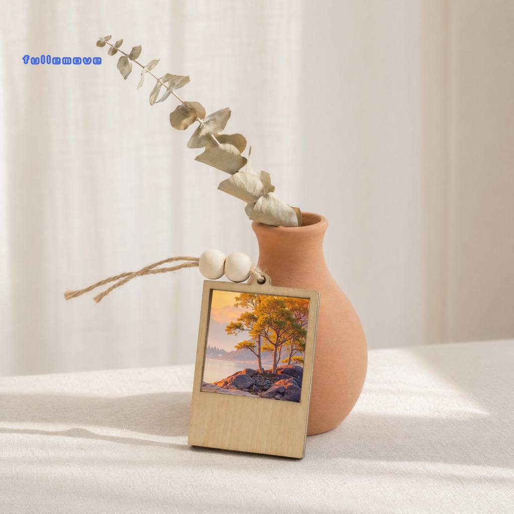 Custom Photo Pendant Forest Style Frame Wooden Diy Sublimation Blank Picture with Hanging Rope Rustic Wall Decor for Hom