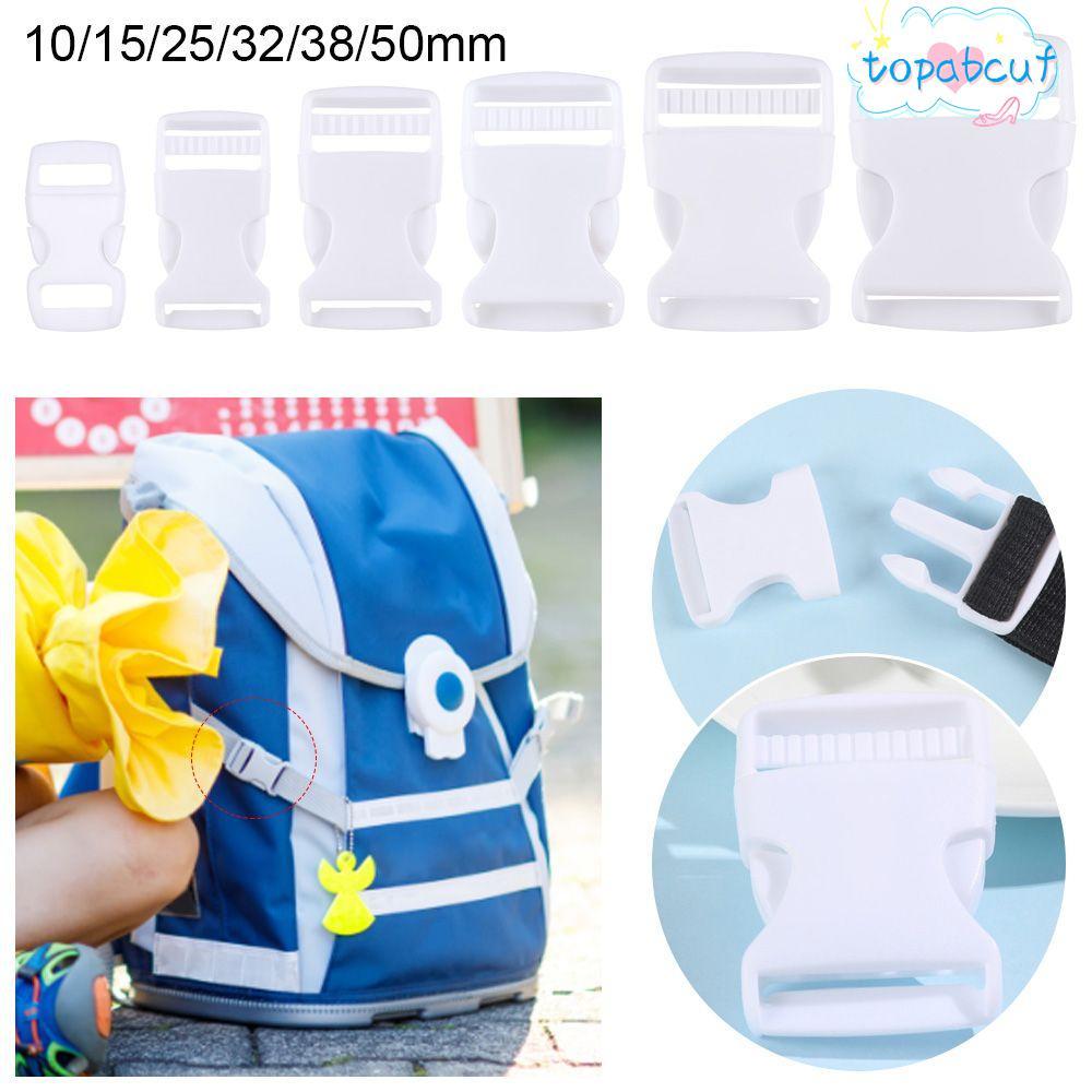 TOPABCUF 2/5/10/20/30pcs Fivela Curva Bolsa Alça Correia 6 Tamanhos Hardware Dual Paracord Pulseira Bloqueio