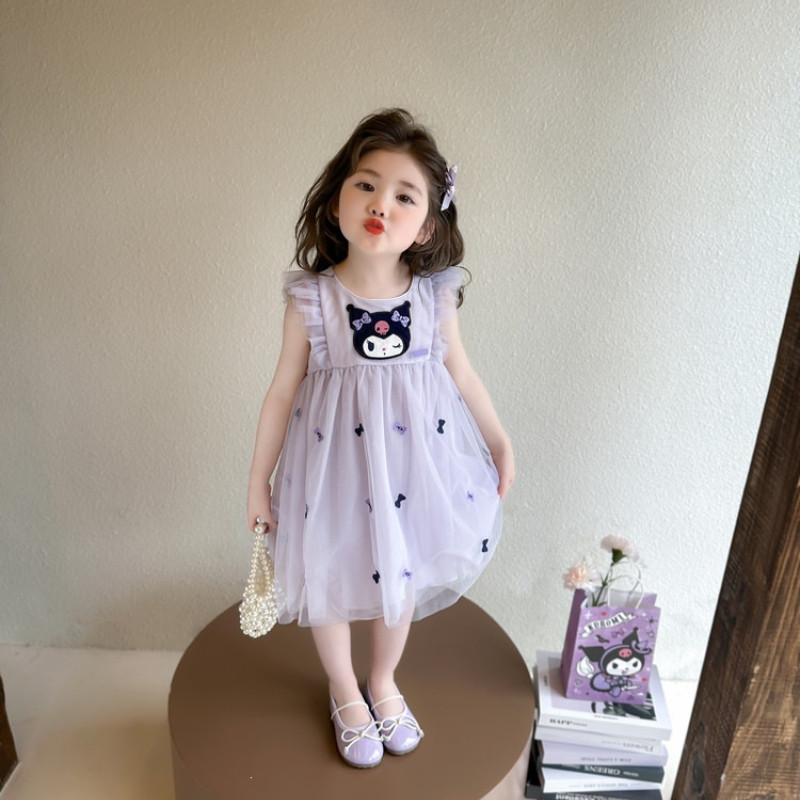 Vestido de Menina Kuromi, Novo Vestido de Princesa Sem Mangas em Tule 2026