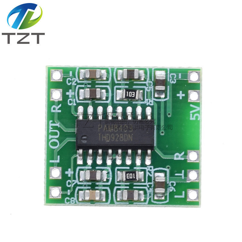Placa amplificadora de áudio Green Board PAM8403, placa amplificadora digital ultra-miniatura classe D 2x3W, mini placa