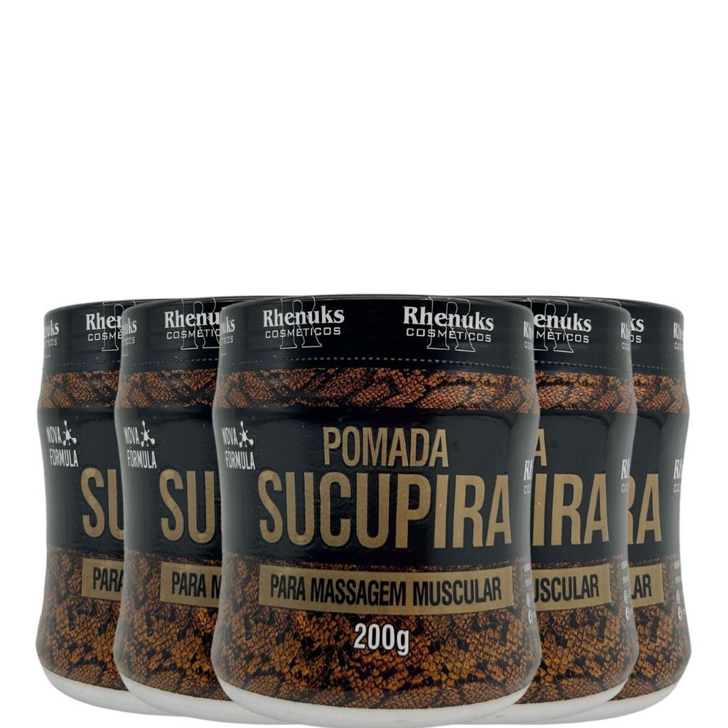 Rhenuks Cosméticos Kit 5 Cremes Sucupira 200g Para Massagem Corporal