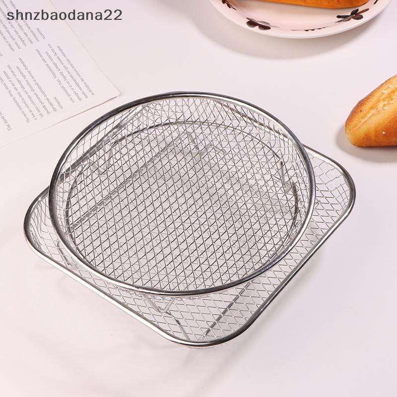 [Shnzd] 1Pc Fritadeira De Ar Ra Staable Grelhar Cesta De Grelha De Aço Inoxidável Bandeja De Airfryer Não-Sti Fio Utensí