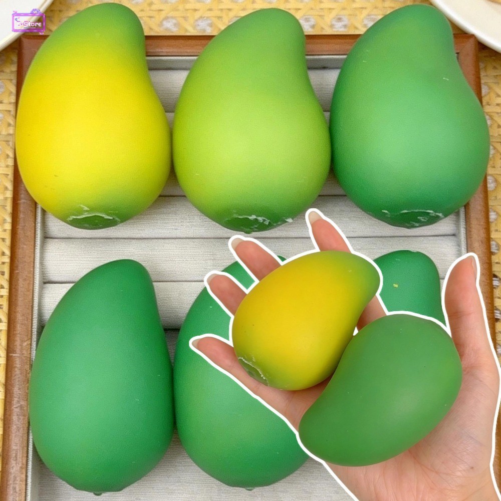 Brinquedo De Alívio De Estresse Mole De Manga Que Muda De Cor , Bola De Apertar De Recuperação Lenta De Frutas Simuladas
