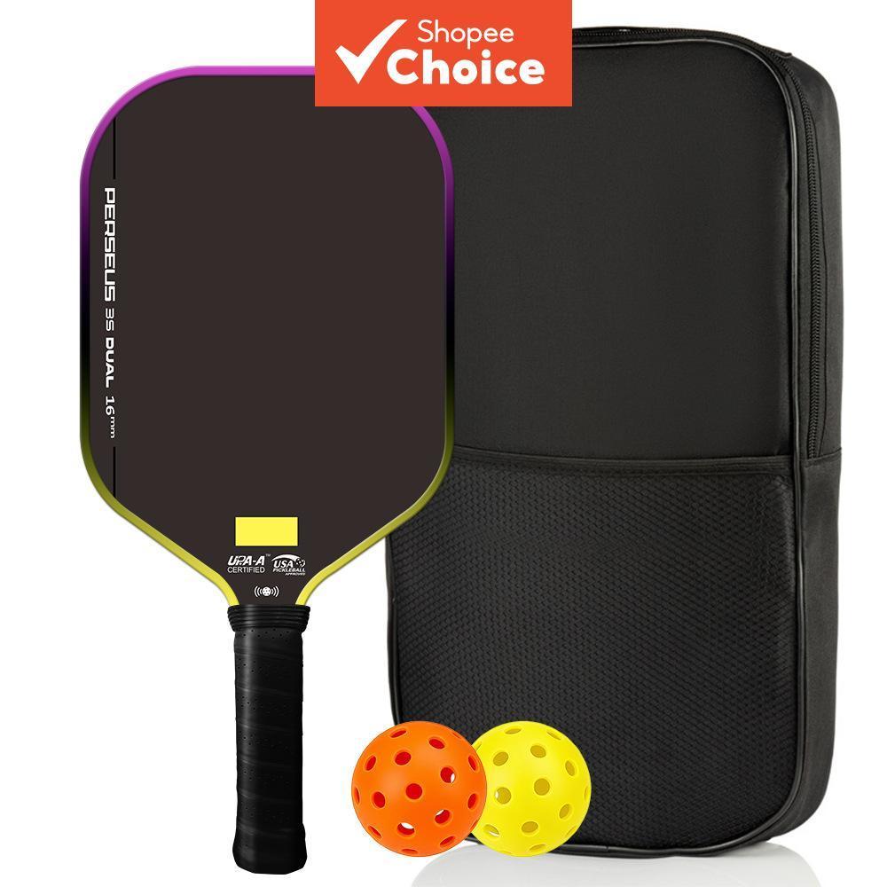 Raquete de Pickleball T700 em Fibra de Carbono com Textura de Tecido e Armação Gradiente