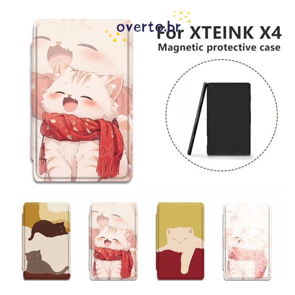Capa Protetora OVERTO , Gatinho Estético À Prova De Choque , Fólio Colorida Para XTEINK X4/X3
