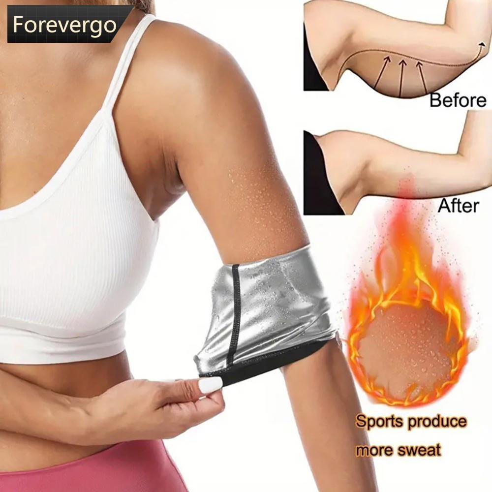 FOREVERGO 1 Par Braço Moldar Explosão Suor Banda Fitness Yoga Exercício Emagrecimento Sauna Manga Envoltório Protetor Pa