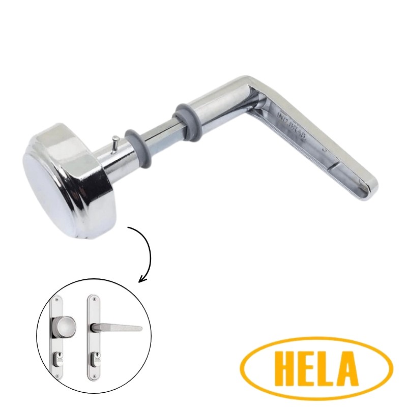 Maçaneta Para Porta Haste x Bola Cromada  Hela
