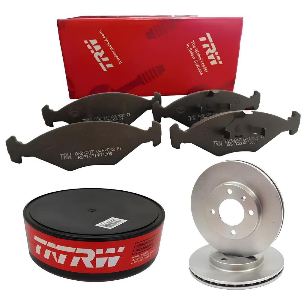 Kit Disco Freio + Pastilha Dianteira Para Gol 1.0 1.6 8v 16v