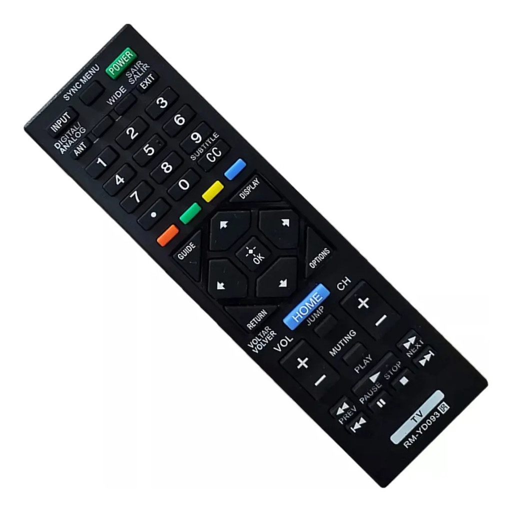 Controle Tvs Sony  32 40 42 50  Led Ou Lcd Rm-yd093 / kdl-24r405a / kdl-24r407a / kdl-24r425a / kdl-32r405a