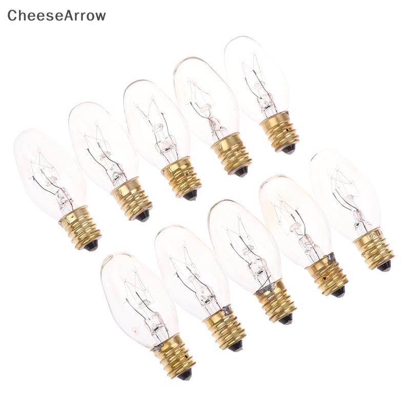 CC 10 Pcs E12 120 V 7 W Transparente Quente Amarelo Cor Lâmpada De Tungstênio Para Decoração Sal Rangehood Geladeira BR