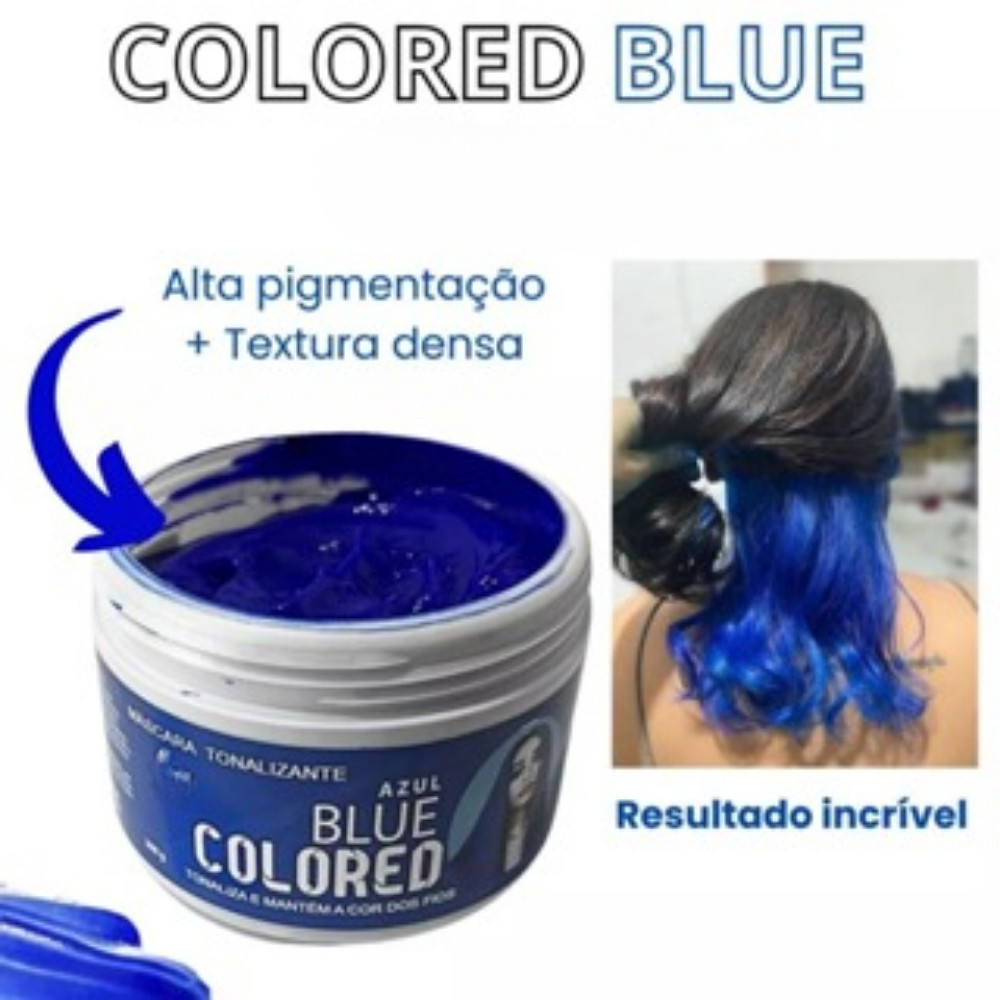 Máscara Tonalizante Azul- Blue Máscara Matizadora - Sem Amônia - Produto 100% Original 300g Colored