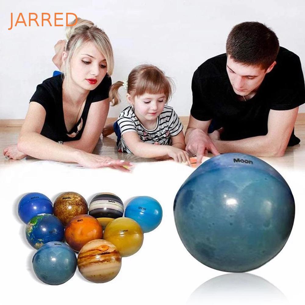JARRED Lua Estrela Bola Colorida Elástica Saltitante Sistema Solar Alívio Do Estresse Brinquedo Terra Globo