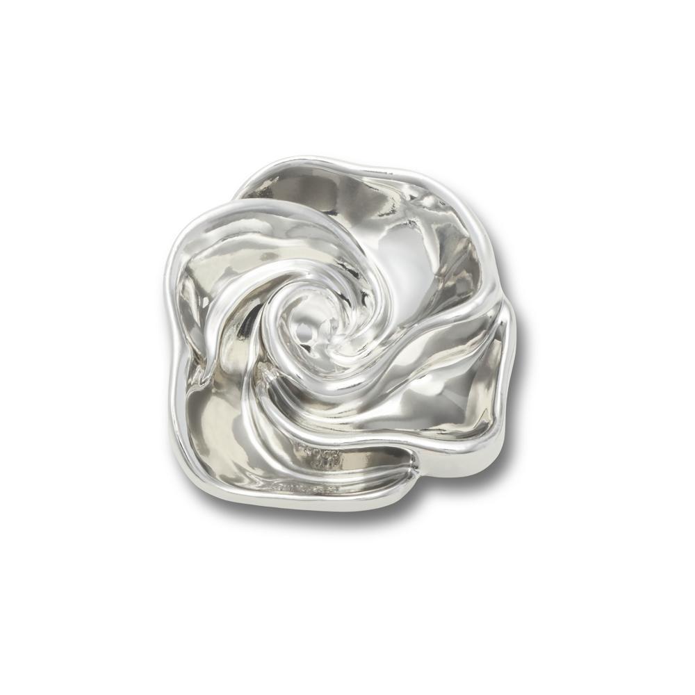 JibbitzTM Espiral De Flor Prateada Único