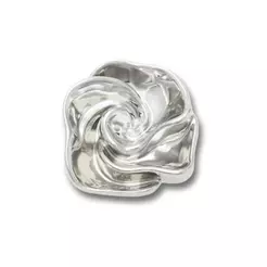 Jibbitz™ Espiral De Flor Prateada Único