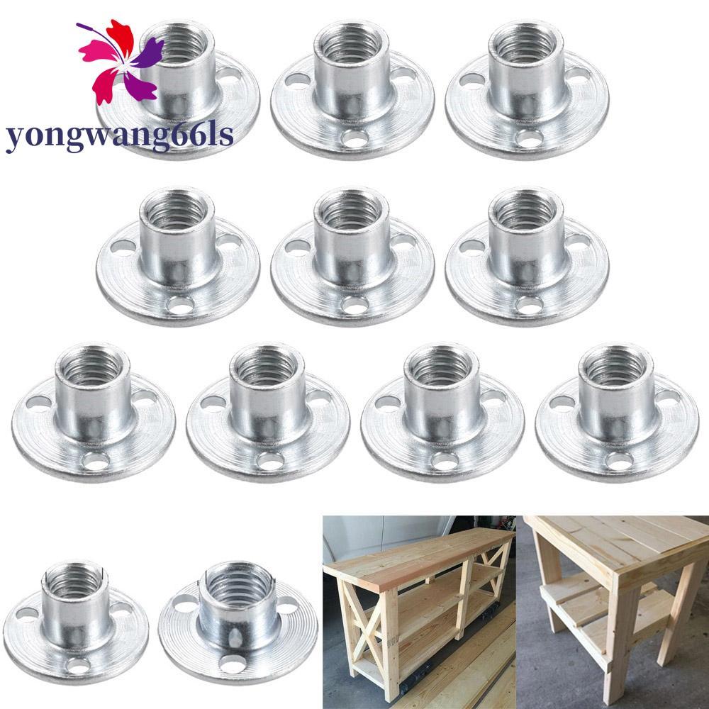 YONGWANG T Nuts Com Base Redonda Tala Tee Galvanizados 10 Peças Acessório Para Móveis De Hardware