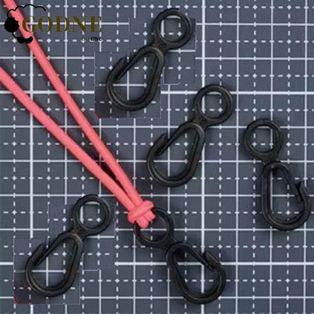 GODNESSFO 10pcs Mosquetão , Ferramenta De Plástico POM Para Exterior Preta Acampamento , Caminhada , Quickdraws EDC