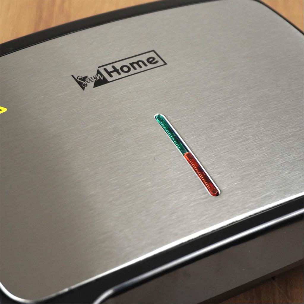 Sanduicheira Grill Antiaderente Inox 2 em 1 750W SAN005 - Seven Home · foto 2