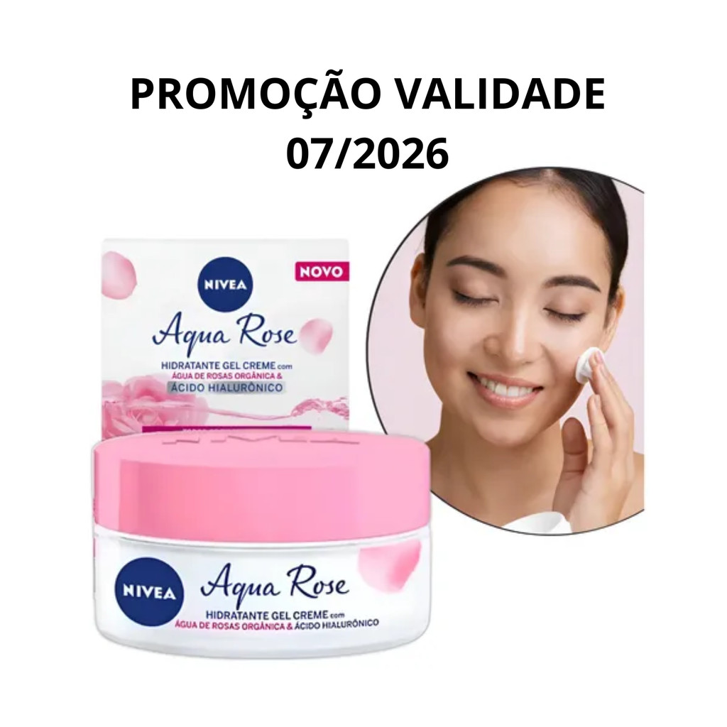 Creme Nivea Hidratante em Gel Aqua Rose 50g