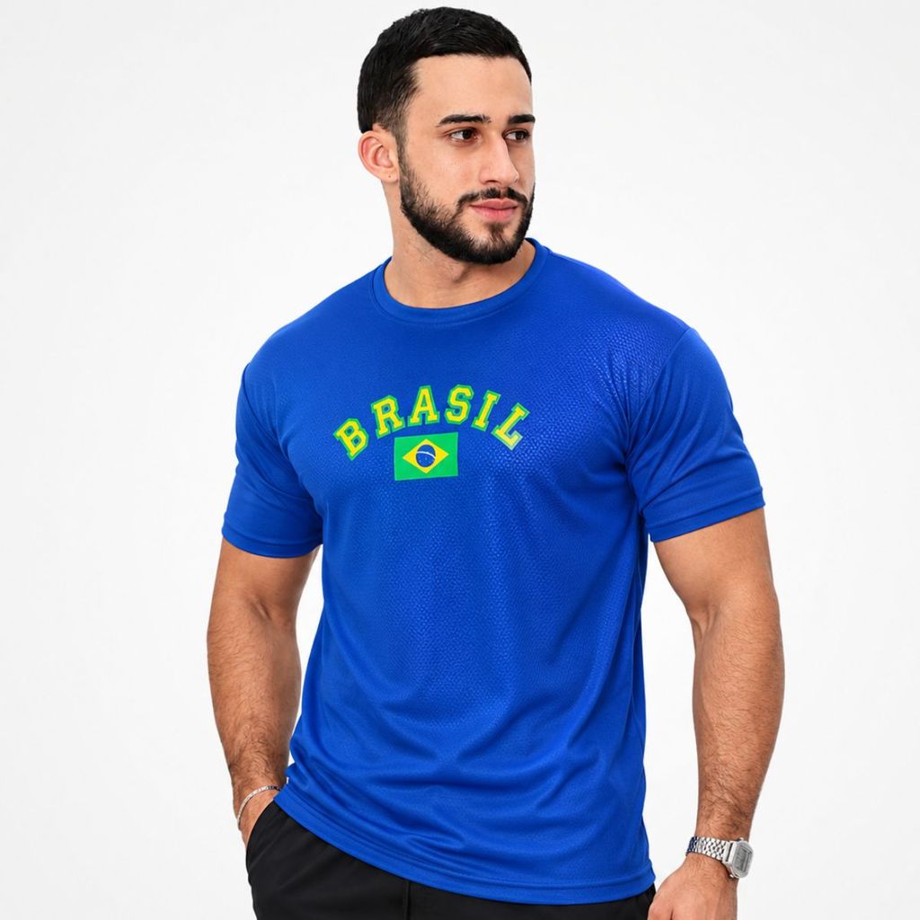 Camiseta Dry Fit Brasil Torcida Unissex Copa Do Mundo 2026
