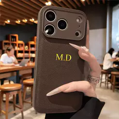 Nome Personalizado 3D DIY Hot Gravar Capa De Couro Para iPhone 18 17 16 15 14 13 12 11 Pro Max