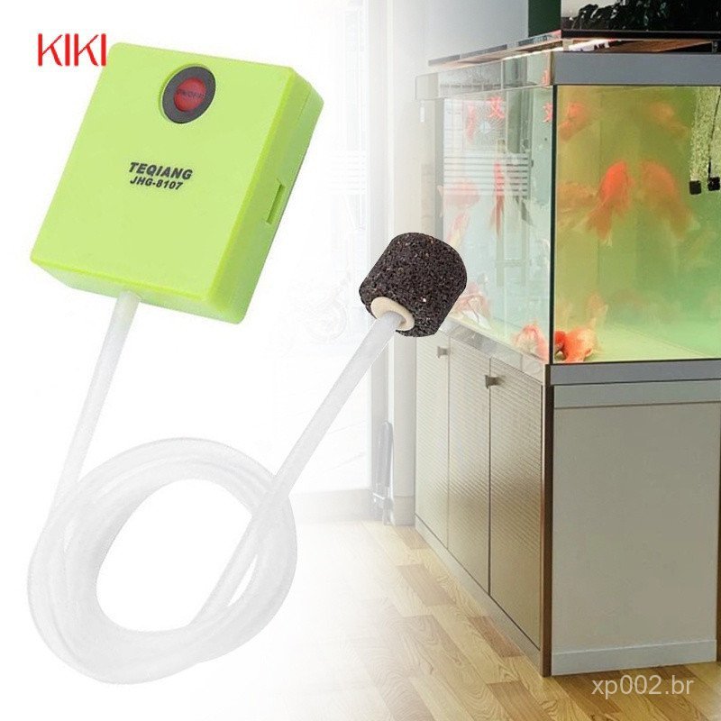 Mini Bomba de Ar para Aquário, Aerador/Oxigenador com Bateria Seca Operada por Pedra Difusora, Bombas de Aeração para Pe