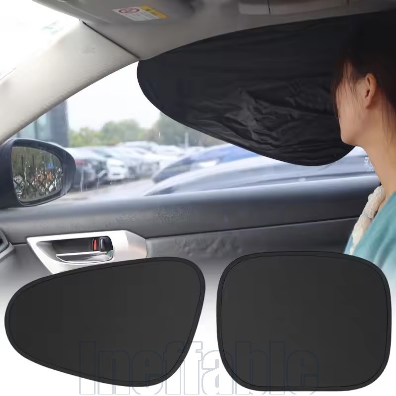 Viseira Solar Eletrostática Para Carro 4-1 Pares-Janela Lateral Do-Anti-Reflexo , Bloqueador UV-Cortinas Proteção Automó