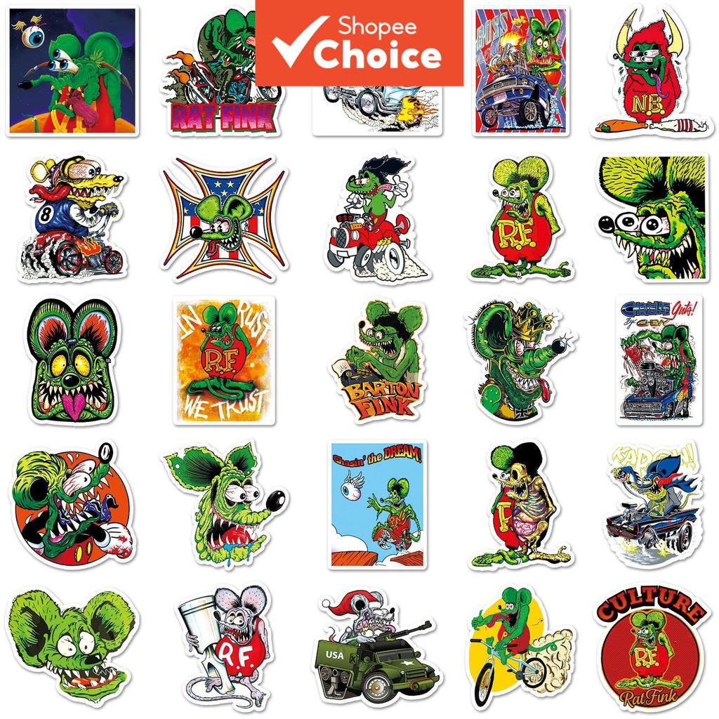 Rato de Filme Rato Rat Fink Adesivo 250 unidades para Cartões de Verso, Laptop, Cartão-postal, Decoração Estética para