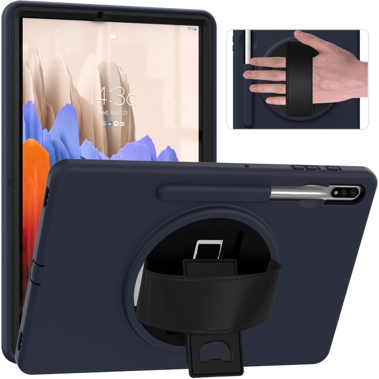 Boa Qualidade Para Samsung Galaxy Tab S8 +/Plus S7 FE + SM-T970 PC Com Rotação De 360 Graus + Capa Protetora TPU Suporte