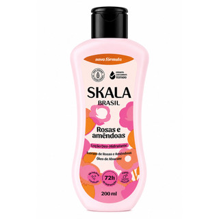 Loção Hidratante Skala Brasil Rosas e Amêndoas 200ml Deo-Hidratante 72h